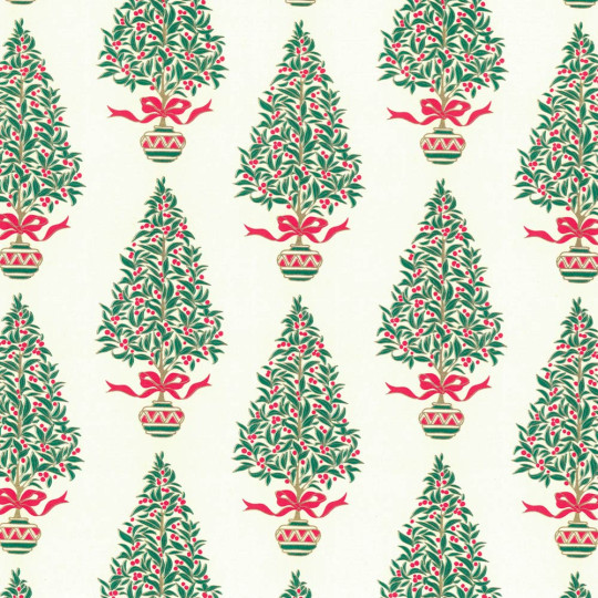 Red and Green Tree Christmas Print Paper ~ Rossi Italy